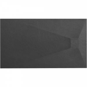 Cadita pentru dus Magnum neagra 120x80
