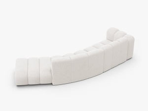 Canapea deschisa rotunjita 5 locuri Lupine boucle Baloo L335 cm - Img 2