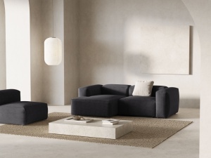 Coltar 2 locuri Bergamo velur reiat L244 cm