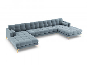 Coltar 7 locuri Bali velvet/picioare gold – L383 x l185 x h75 - Img 13