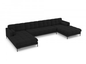 Coltar 7 locuri tapitat Bali picioare negre – L383 x l185 x h75 - Img 10