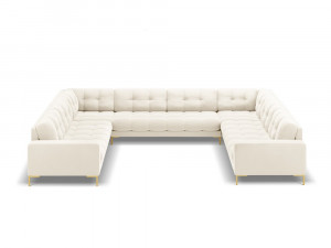 Coltar 9 locuri Bali velvet/picioare gold – L327 x l256 x h75 - Img 2