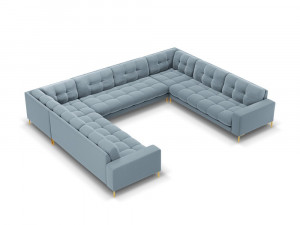 Coltar 9 locuri Bali velvet/picioare gold – L327 x l256 x h75 - Img 12