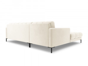 Coltar tapitat Bali 5 locuri velvet/picioare negre – L293 x l185 x h75 - Img 4