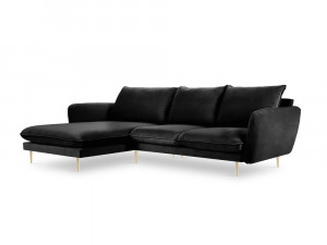 Coltar tapitat Vienna 5 locuri velvet/picioare gold – L255 x l170 x h95 - Img 11