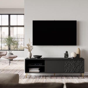 Comoda Bullet RTV-1 L180 cm negru/auriu - Img 19