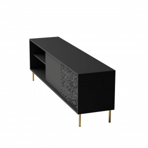 Comoda Bullet RTV-1 L180 cm negru/auriu - Img 5