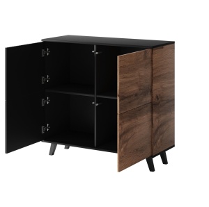 Comoda Random KM2 stejar wotan/negru - L100 x A40 x h95 cm - Img 12