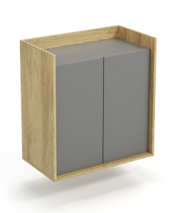 Corp depozitare modular Mobius 2D natur/gri – H83 cm - Img 5