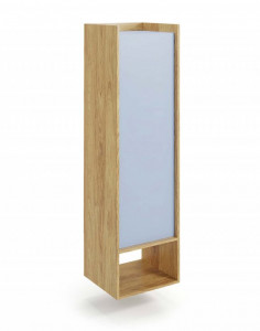 Dulap modular Mobius 1D natur/albastru – H179 cm