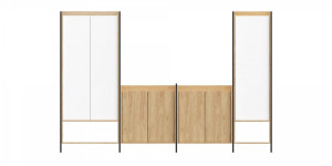 Dulap modular Mobius 1D natur/gri – H179 cm - Img 5