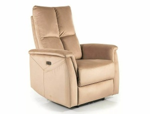 Fotoliu recliner cu functie de masaj Neptun M velvet bej Blu28