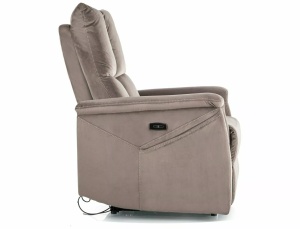 Fotoliu recliner cu functie de masaj Neptun M velvet cappuccino Blu38 - Img 6