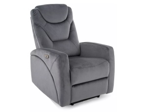 Fotoliu recliner Kronos velvet gri Blu14 - Img 7