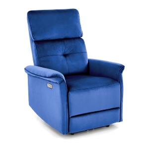 Fotoliu recliner Semir velvet bleumarin H108 cm - Img 4