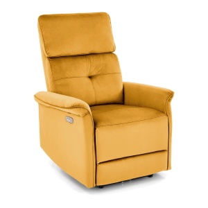 Fotoliu recliner Semir velvet mustariu H108 cm - Img 4