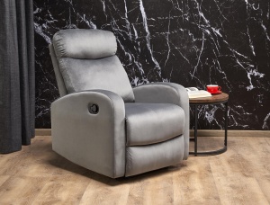 Fotoliu recliner Wonder velvet gri H98 cm - Img 2
