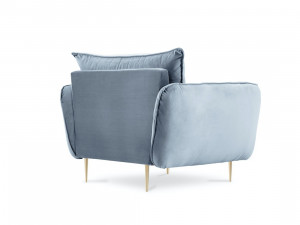 Fotoliu tapitat Vienna velvet/gold – L95 x l92 x h95 cm - Img 2