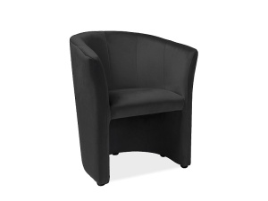 Fotoliu TM-1 velvet negru Blu19/wenge