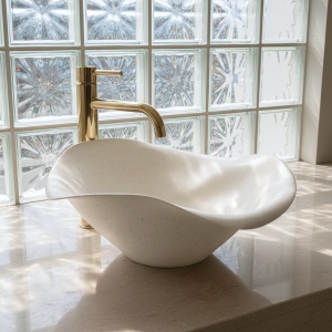Lavoar ceramic pentru blat REA HM-35B Handmade ART - Img 7