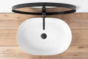 Lavoar Cleo Alb ceramica sanitara - 60,5 cm - Img 3