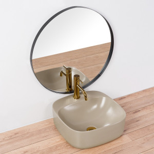 Lavoar Luiza gri ceramica sanitara - 42 cm - Img 3