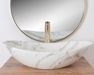Lavoar Royal Aiax Marmura ceramica sanitara - 62,5 cm - Img 6