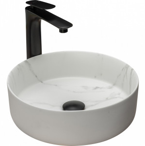 Lavoar Sami alb marmura ceramica sanitara - 36 cm
