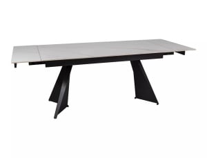 Masa extensibila Laconi alb/negru L160-220xl90 cm - Img 1