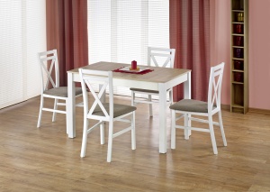 Masa extensibila Maurycy stejar sonoma/alb L 118-158 x l 75 x h 76 cm - Img 3