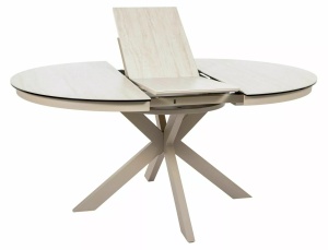 Masa extensibila Porto Ceramic bej mat/cașmir L120-160xl120 cm