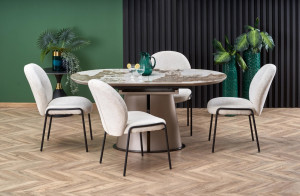 Masa extensibila Robinson marmura bej/cappuccino - L160-200 cm