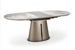 Masa extensibila Robinson marmura bej/cappuccino - L160-200 cm - Img 11