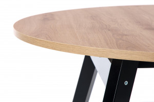 Masa extensibilă Ruben stejar artizan/negru – L102-142 x l102 x h73 cm - Img 3