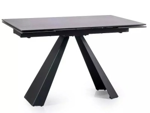 Masa extensibila Salvadore Ceramic II CORSO GREY/negru mat L120-180 cm - Img 3