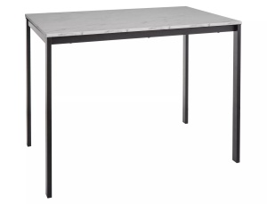 Masa Mario marmura alba/negru L100xl60 cm
