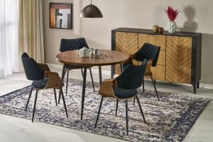Masa rotunda Barry nuc/negru ø105/h75 cm
