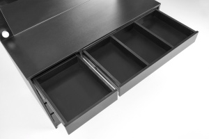 Masuta de toaleta cu oglinda si LED Hollywood XL - Negru - Img 5