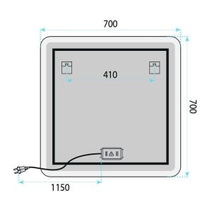 Oglindă LED 70x70cm TOP-2 - Img 7