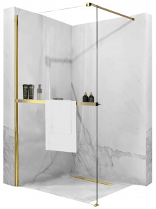 Panou de duș Rea Aero Gold N 80 Walk In + EVO