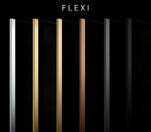 Paravan de dus Rea Flexi Grey / Gold 140 - Img 6