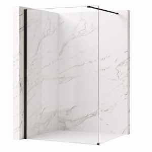 Paravan de dus Rea Flexi Transparent / Black 130