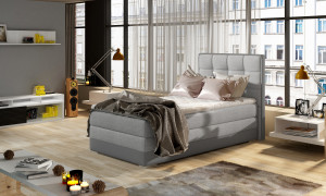 Pat boxspring Aster 90x200 cm pe stanga Sawana 21/Soft 29