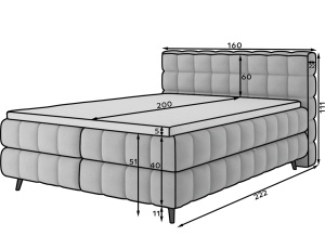 Pat continental Sabeno 160x200 cm Royal 01 - Img 11