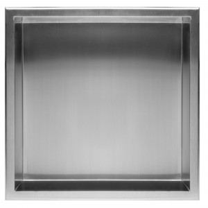 Raft incastrat pentru baie 30x30 argintiu periat - Img 5