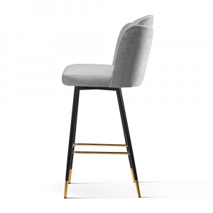 Scaun de bar Beetle L 70 cm negru/auriu - Img 4