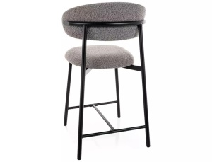 Scaun de bar Elton H-2 Noelle gri 232 / negru mat - Img 3