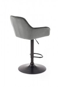 Scaun de bar H-103 velvet gri – H114 cm - Img 3