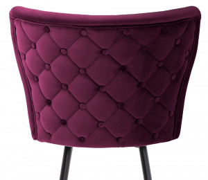 Scaun de bar Modena burgundy picioare negru/gold - H70 cm - Img 2