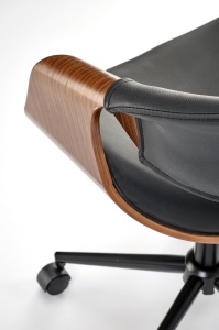 Scaun de birou Bilbo negru/nuc H82 cm - Img 10